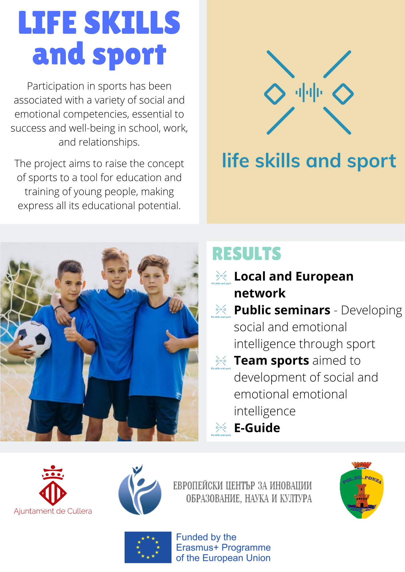 Приключи изпълнението на проект Life skills and sport