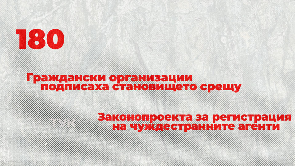 180 граждански организации казаха НЕ на закона за чуждестранните агенти