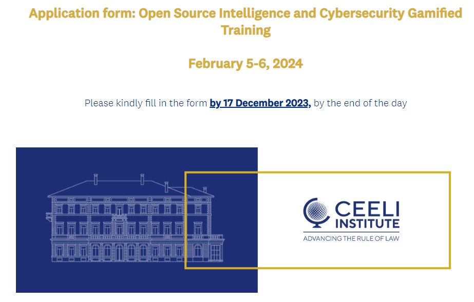 Open Source Intelligence and Cybersecurity Gamified Training